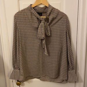 Who What Wear tie neck blouse